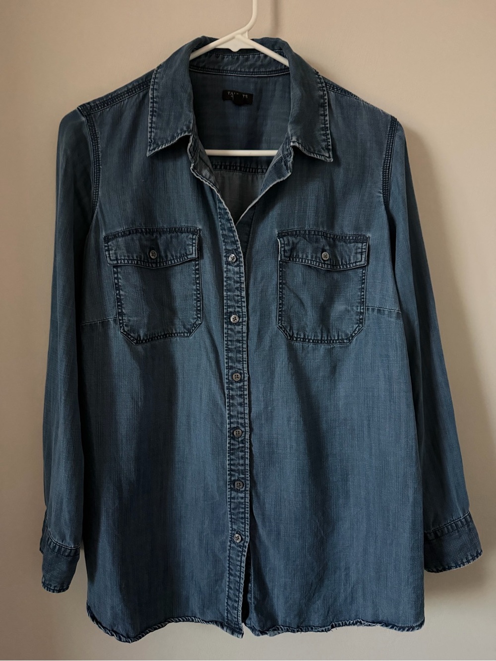 Talbots Blue Denim Button-Up Shirt